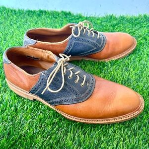10 D Allen Edmonds Finch Saddle Oxford Leather Dress Shoes Made in USA